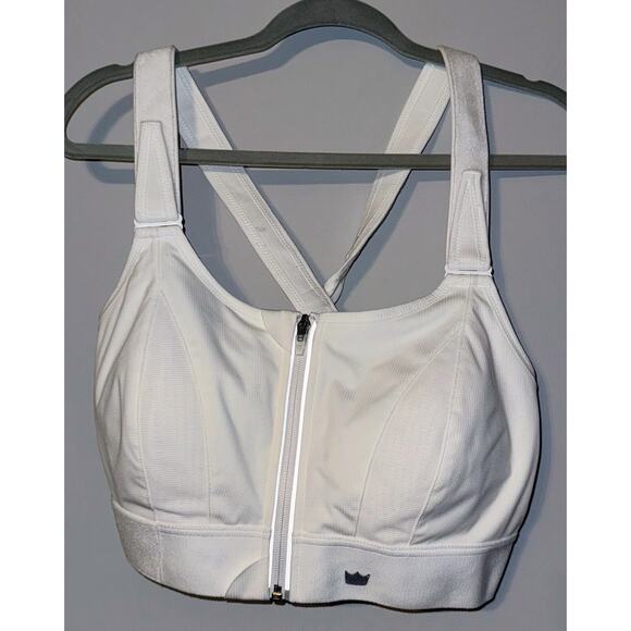 SHEFIT Ultimate Sports Bra White 2 LUXE High Impact Adjustable w PADS - Picture 4 of 9